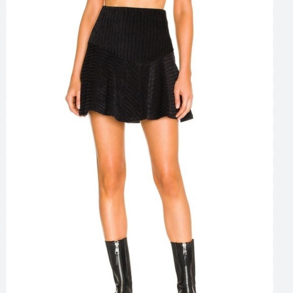 Free People fit and flare black mini skirt size 2